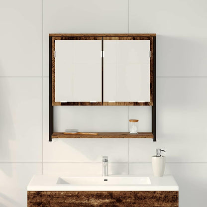 Bathroom Mirror Cabinet with Shelf Old wood 60 x 16 x 60 cm