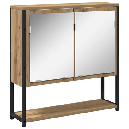 Bathroom Mirror Cabinet with Shelf Artisan oak 60 x 16 x 60 cm