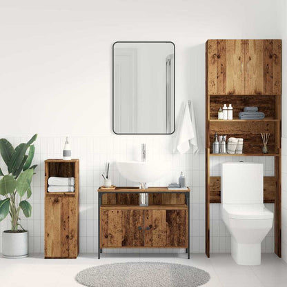 Bathroom Sink Cabinet Old wood 80 x 30 x 60 cm Engineered Wood