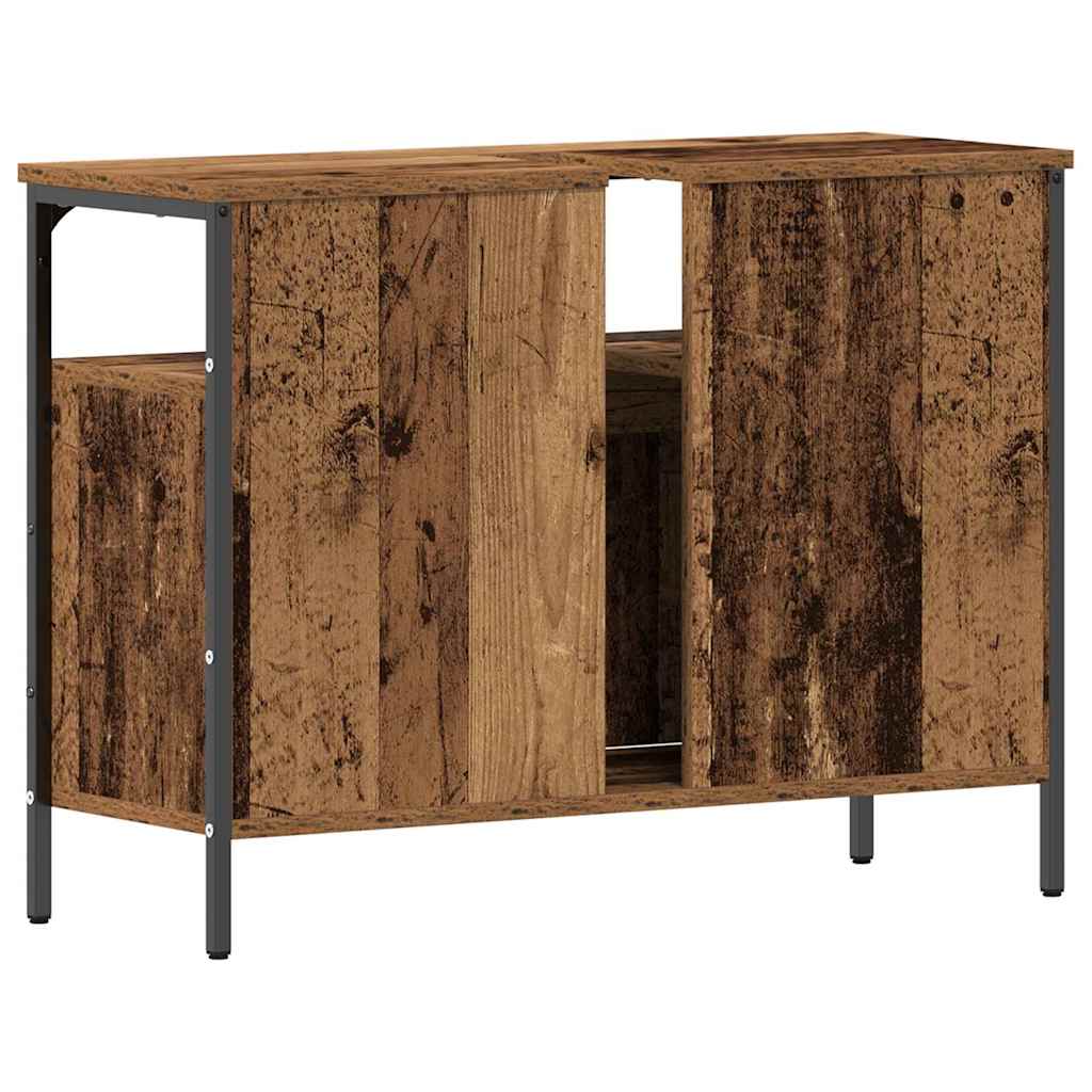 Bathroom Sink Cabinet Old wood 80 x 30 x 60 cm Engineered Wood