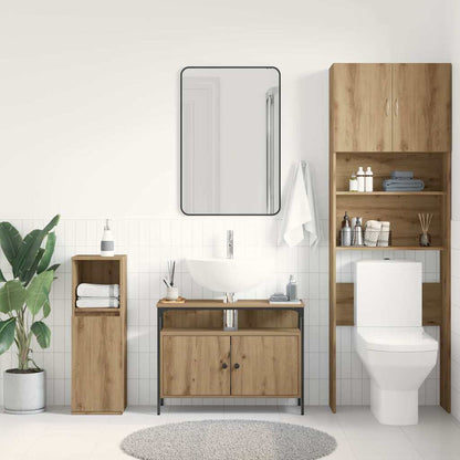 Bathroom Sink Cabinet with Storage Artisan oak 80 x 30 x 60 cm