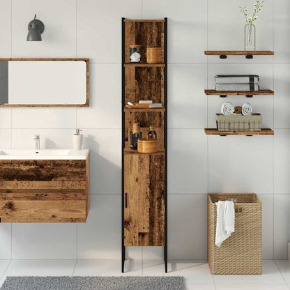 Bathroom Cabinet Old wood 33 x 33 x 185.5 cm Engineered Wood