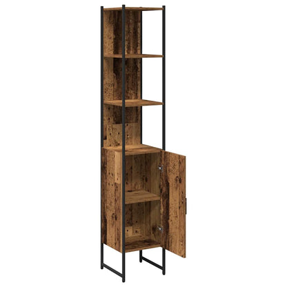 Bathroom Cabinet Old wood 33 x 33 x 185.5 cm Engineered Wood