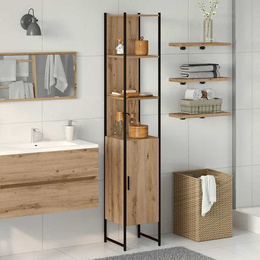 Bathroom Cabinet Artisan oak 33 x 33 x 185.5 cm Engineered Wood