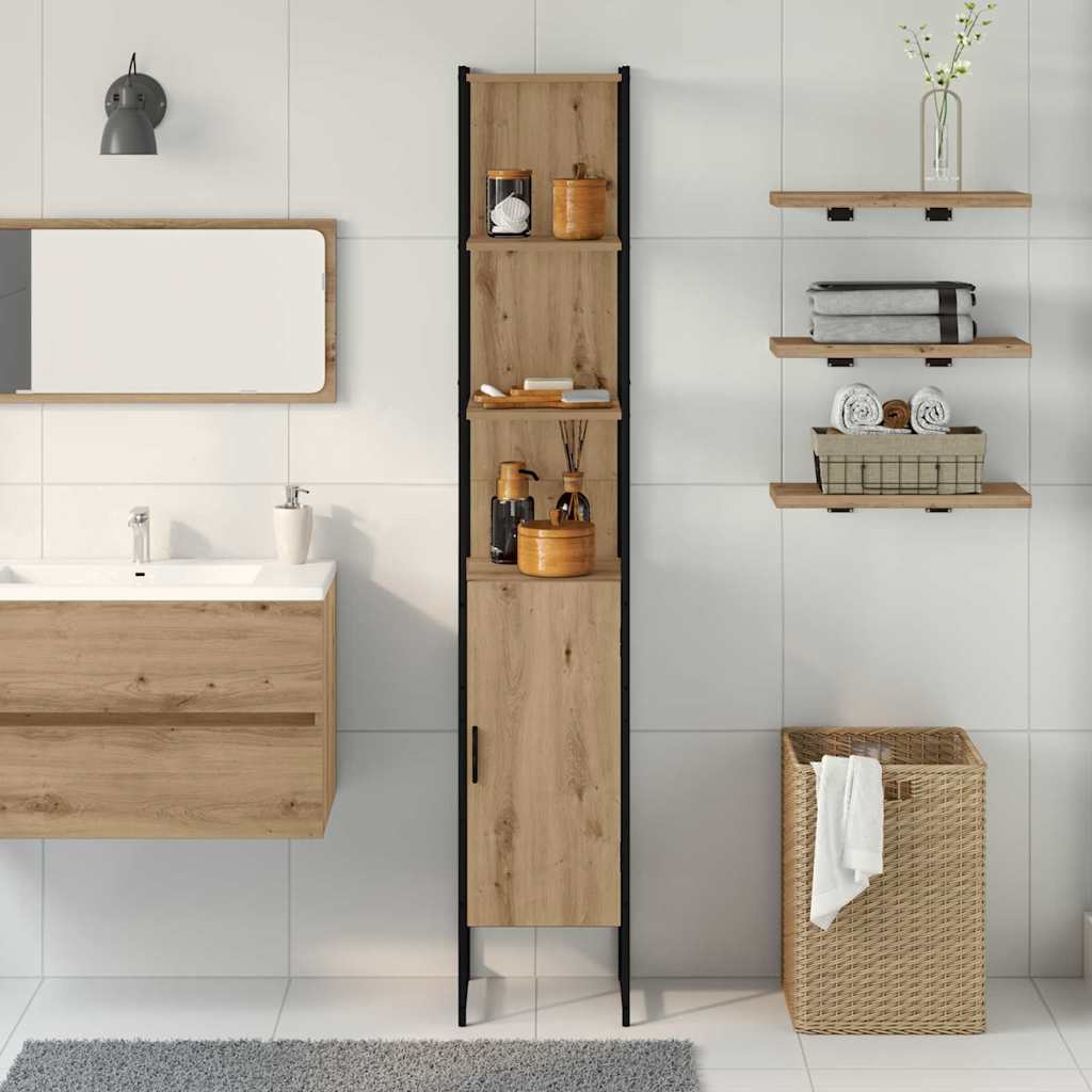Bathroom Cabinet Artisan oak 33 x 33 x 185.5 cm Engineered Wood