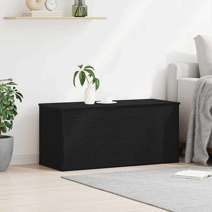 Storage Box Black oak 100 x 42 x 46 cm Engineered Wood