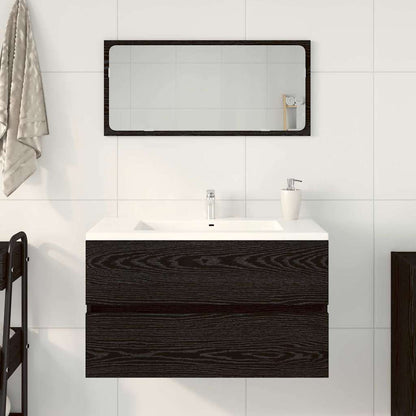 Bathroom Furniture Set 2 pcs Black Oak 80 x 38.5 x 45 cm