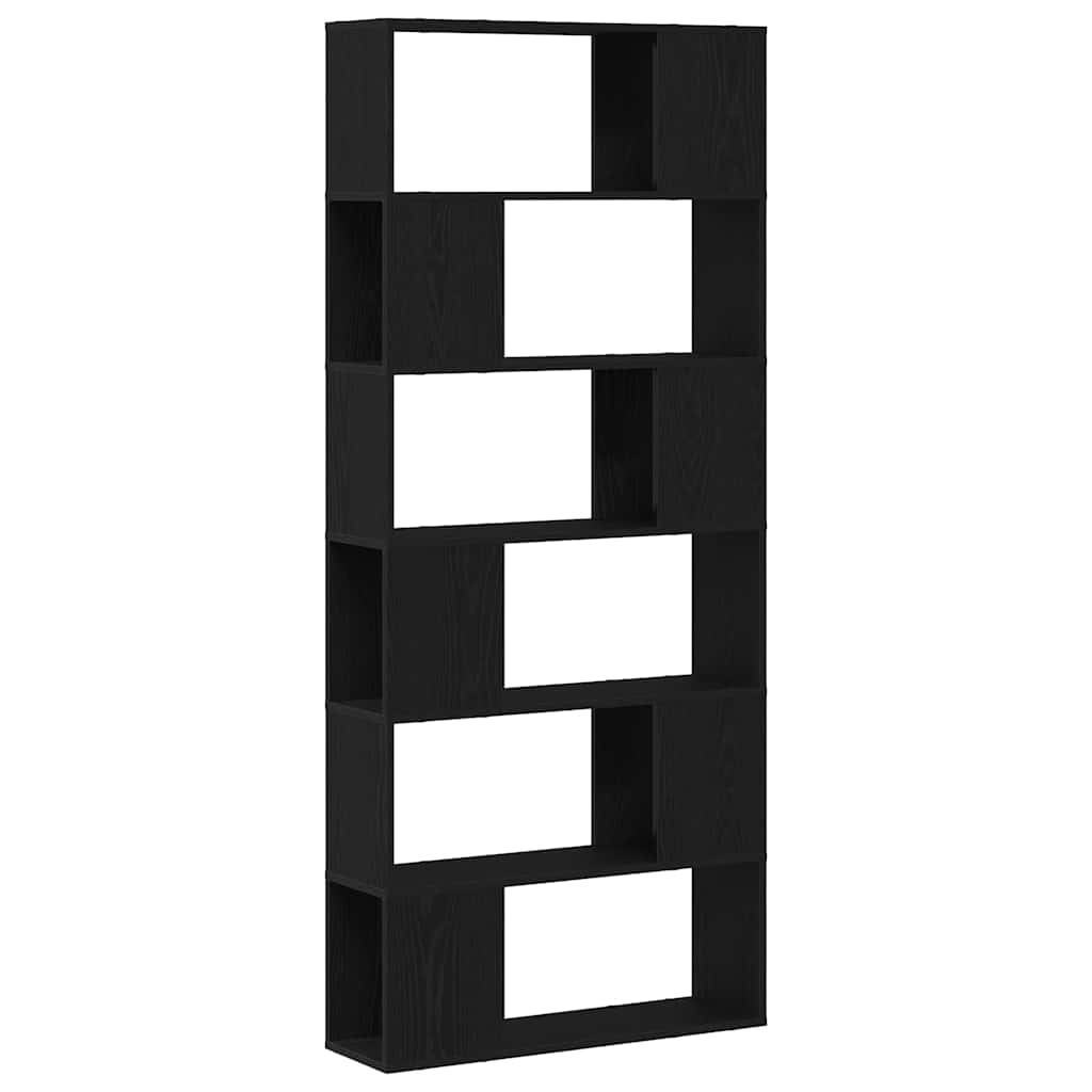 TV Cabinet Set Black 80 x 24 x 186 cm Engineered Wood