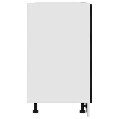 Sink Bottom Cabinet Black Oak 80x46x81.5 cm Engineered Wood