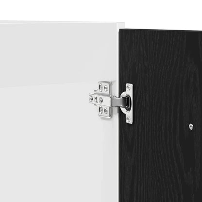 Sink Bottom Cabinet Black Oak 80x46x81.5 cm Engineered Wood