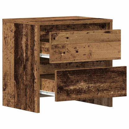 Bedside Cabinet with Drawer 2 pcs Old wood 45 x 34 x 44.5 cm
