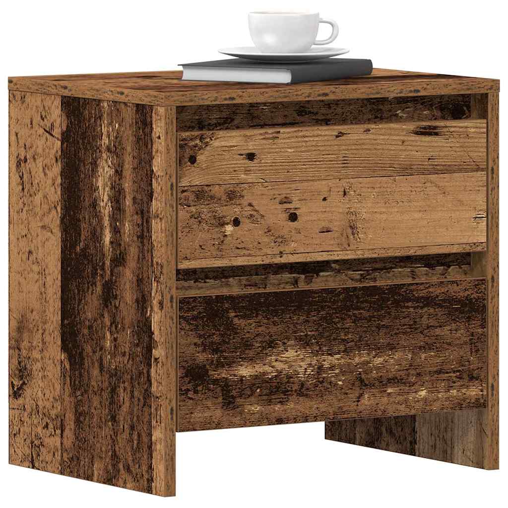 Bedside Cabinet with Drawer 2 pcs Old wood 45 x 34 x 44.5 cm