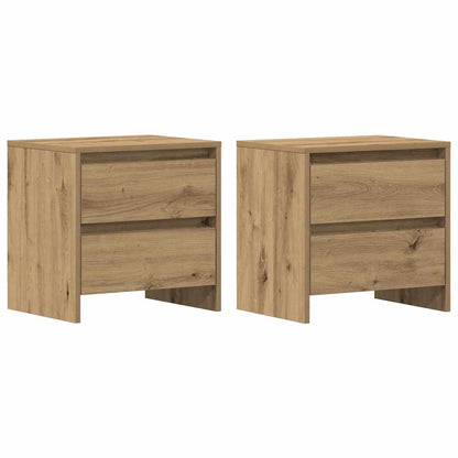 Bedside Cabinet with Drawer 2 pcs Artisan oak 45 x 34 x 44.5 cm
