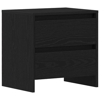 Bedside Cabinet with Drawer 2 pcs Black oak 45 x 34 x 44.5 cm