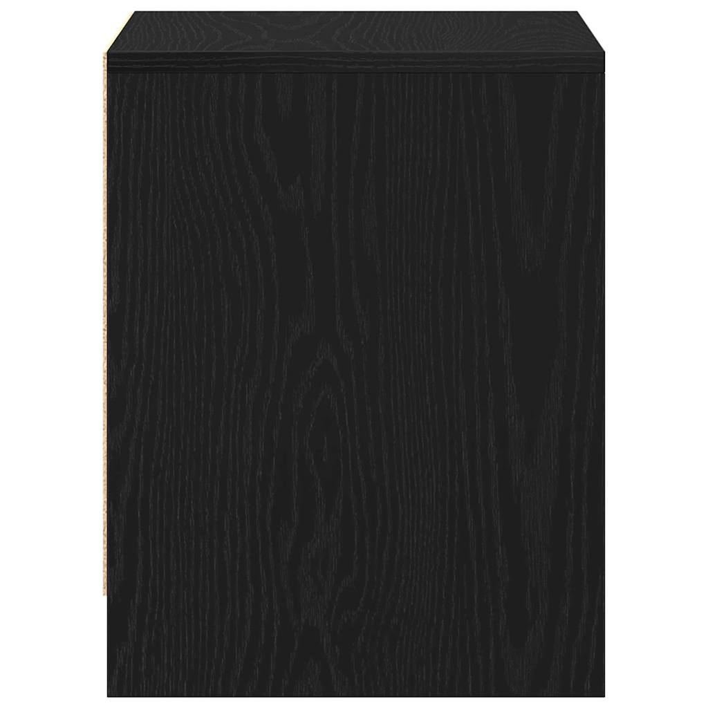 Bedside Cabinet with Drawer 2 pcs Black oak 45 x 34 x 44.5 cm