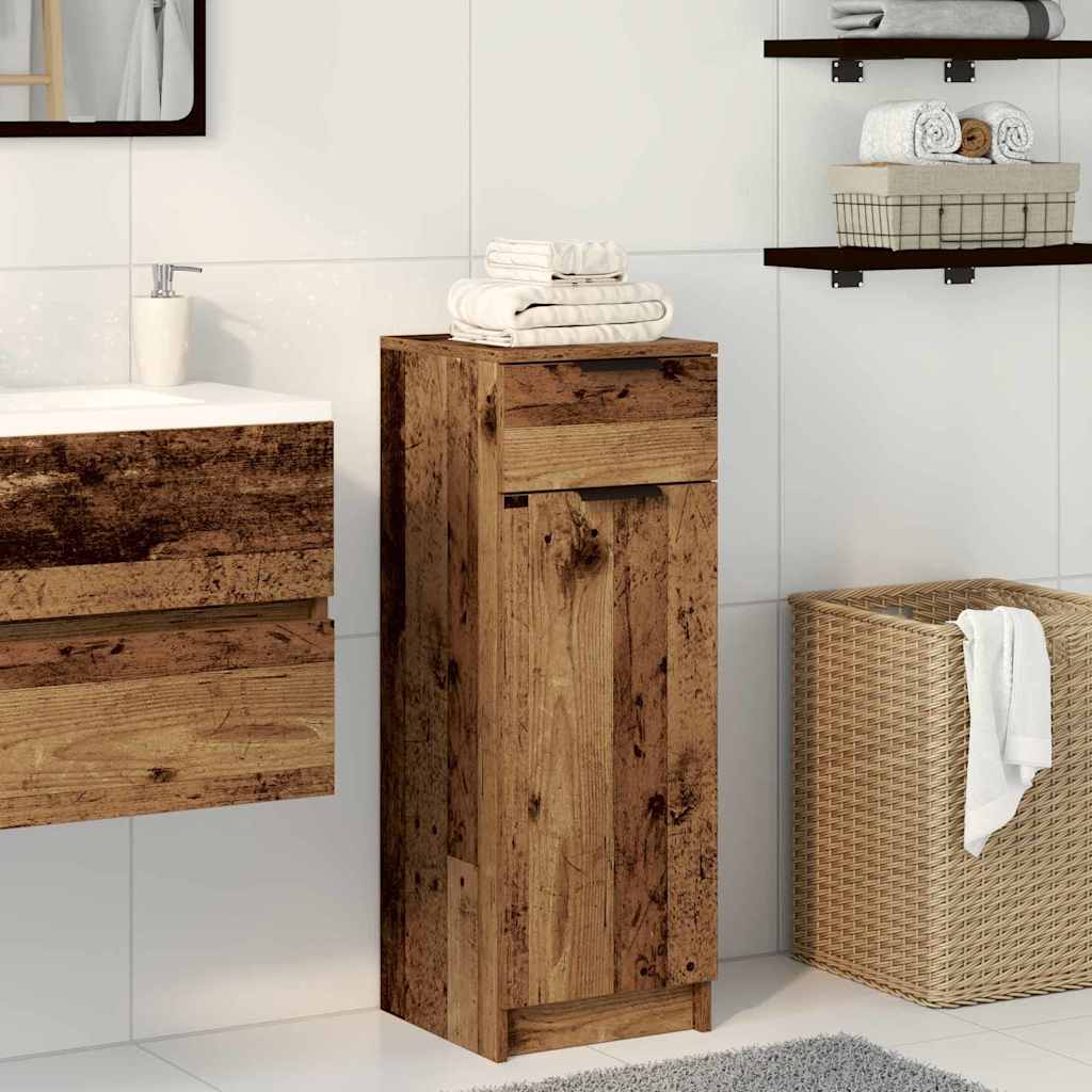 Bathroom Cabinet Old wood 32 x 34 x 90 cm Engineered wood