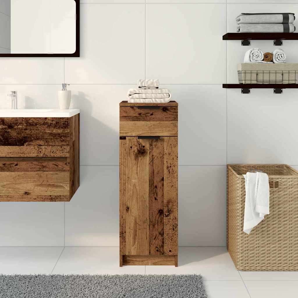 Bathroom Cabinet Old wood 32 x 34 x 90 cm Engineered wood
