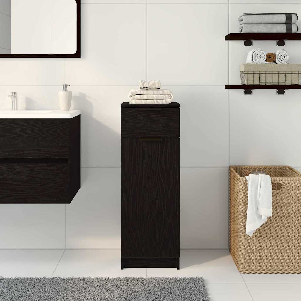 Bathroom Cabinet Black oak 32 x 34 x 90 cm Engineered wood