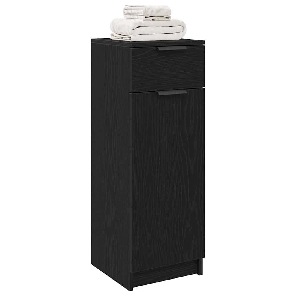 Bathroom Cabinet Black oak 32 x 34 x 90 cm Engineered wood