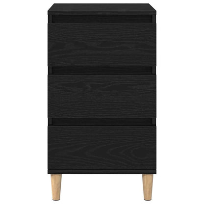 Bedside Cabinet Black oak 40 x 35 x 70 cm Engineered wood