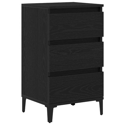 Bedside Cabinet Black Oak 40 x 35 x 70 cm Engineered wood