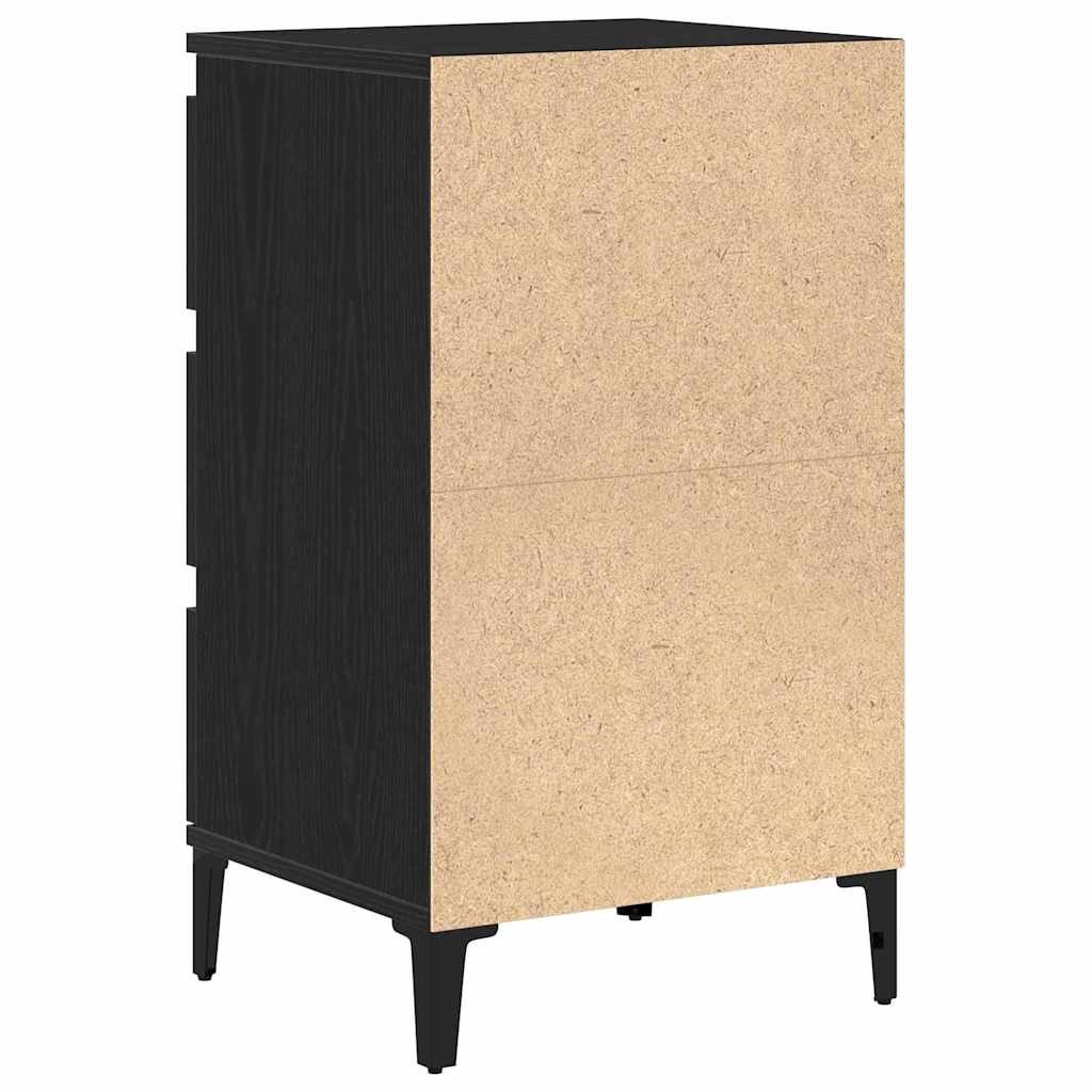 Bedside Cabinet Black Oak 40 x 35 x 70 cm Engineered wood