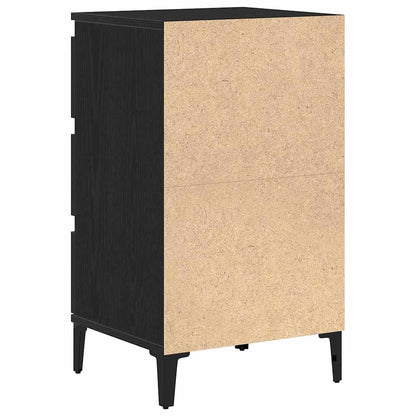 Bedside Cabinet Black Oak 40 x 35 x 70 cm Engineered wood