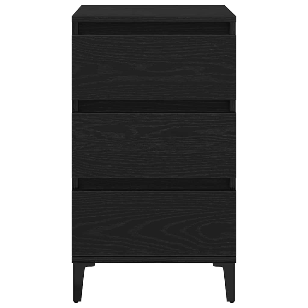 Bedside Cabinet Black Oak 40 x 35 x 70 cm Engineered wood