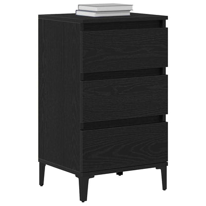 Bedside Cabinet Black Oak 40 x 35 x 70 cm Engineered wood