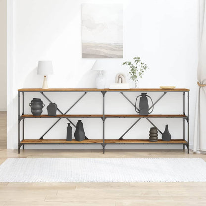 Console Table with Shelf Brown 200 x 30 x 75 cm Engineered Wood