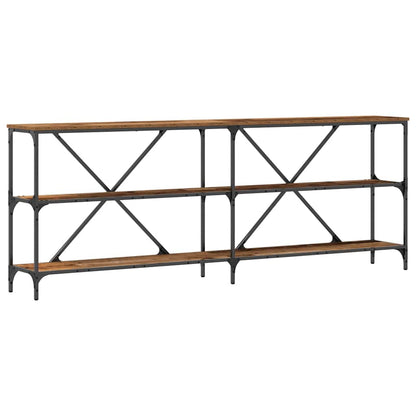 Console Table with Shelf Brown 200 x 30 x 75 cm Engineered Wood