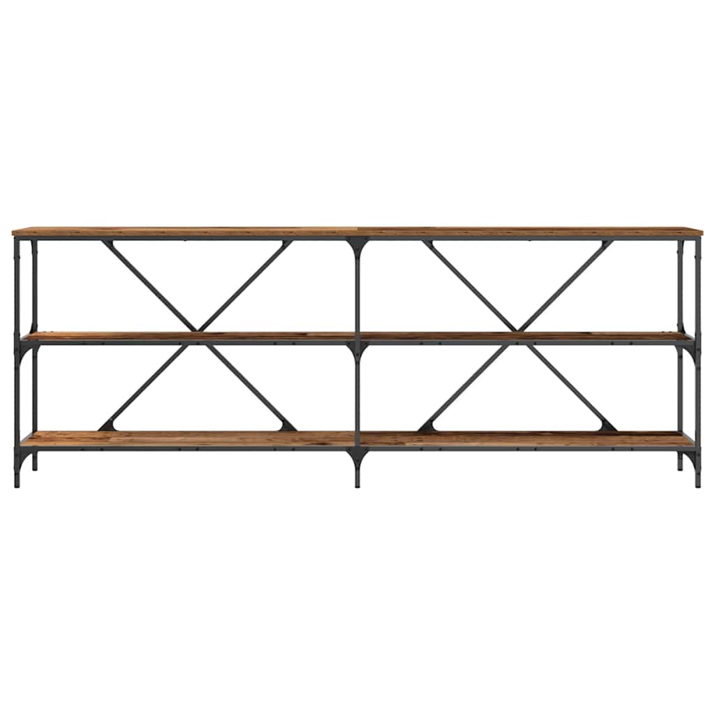 Console Table with Shelf Brown 200 x 30 x 75 cm Engineered Wood