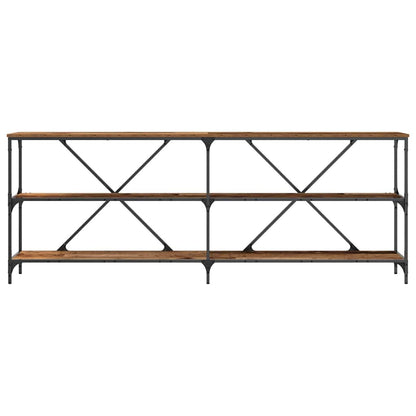 Console Table with Shelf Brown 200 x 30 x 75 cm Engineered Wood