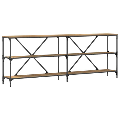 Console Table with Shelf Brown 200 x 30 x 75 cm Engineered Wood