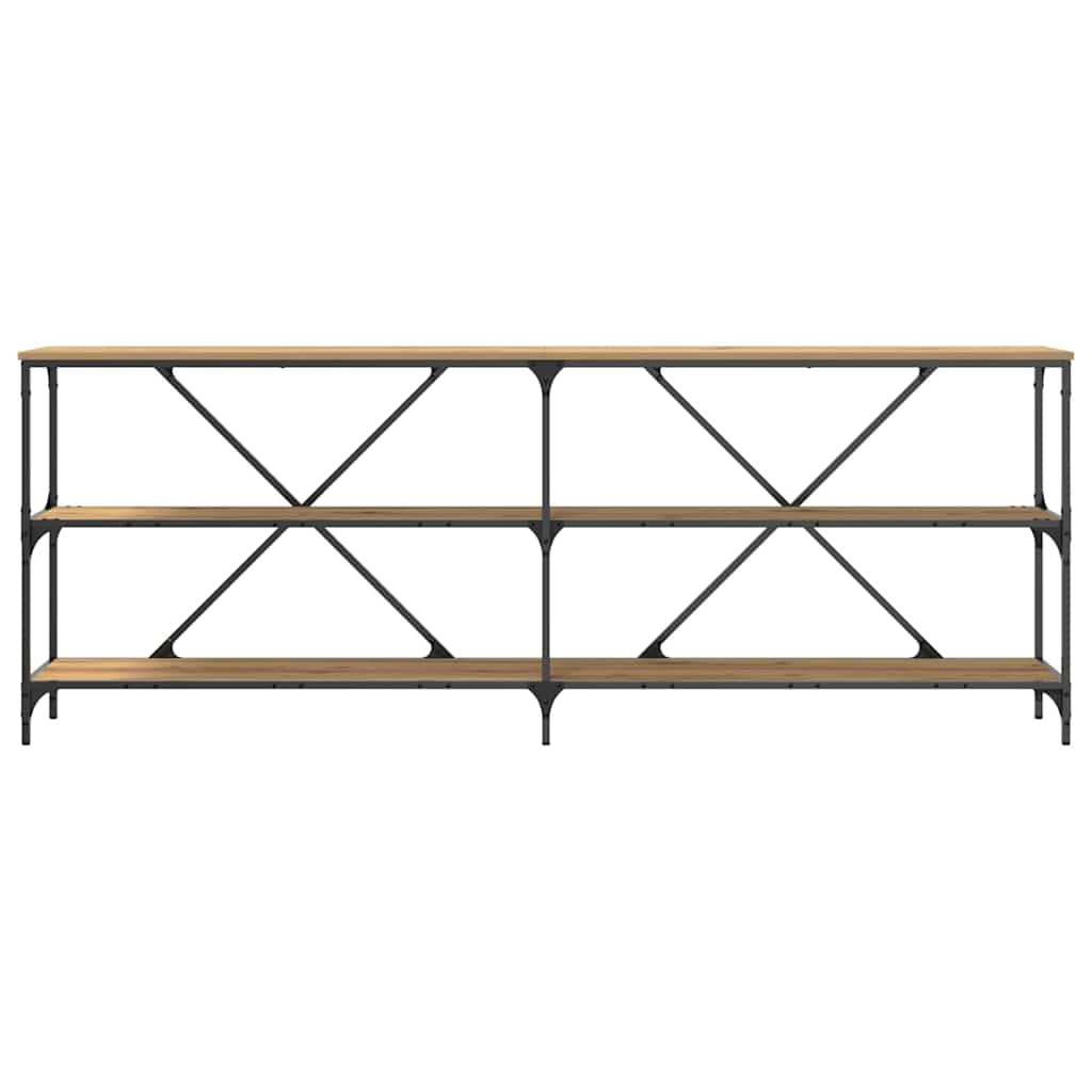 Console Table with Shelf Brown 200 x 30 x 75 cm Engineered Wood