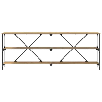 Console Table with Shelf Brown 200 x 30 x 75 cm Engineered Wood