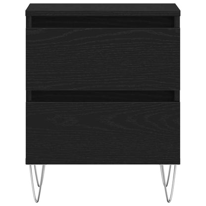 Bedside Cabinet Black oak 40 x 35 x 50 cm Engineered wood