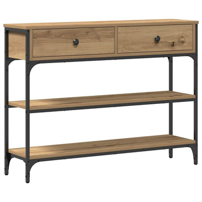 Console Table with Drawer Artisan oak 100 x 25 x 75 cm