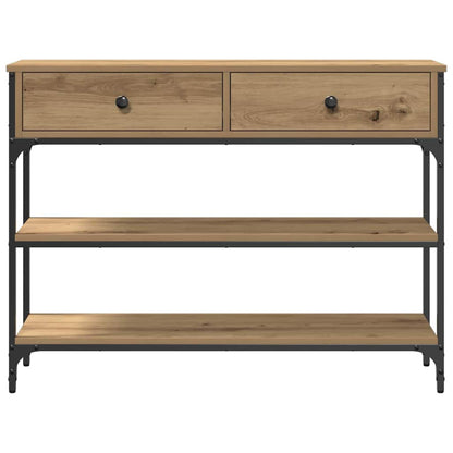 Console Table with Drawer Artisan oak 100 x 25 x 75 cm