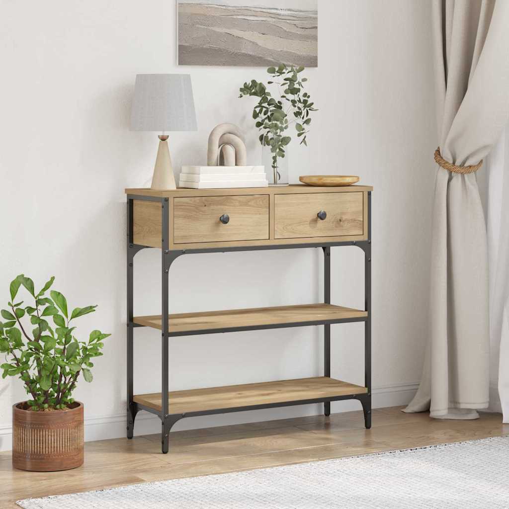 Console Table with Drawer Artisan oak 72.5 x 25 x 75 cm