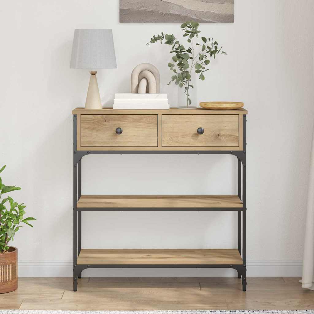 Console Table with Drawer Artisan oak 72.5 x 25 x 75 cm