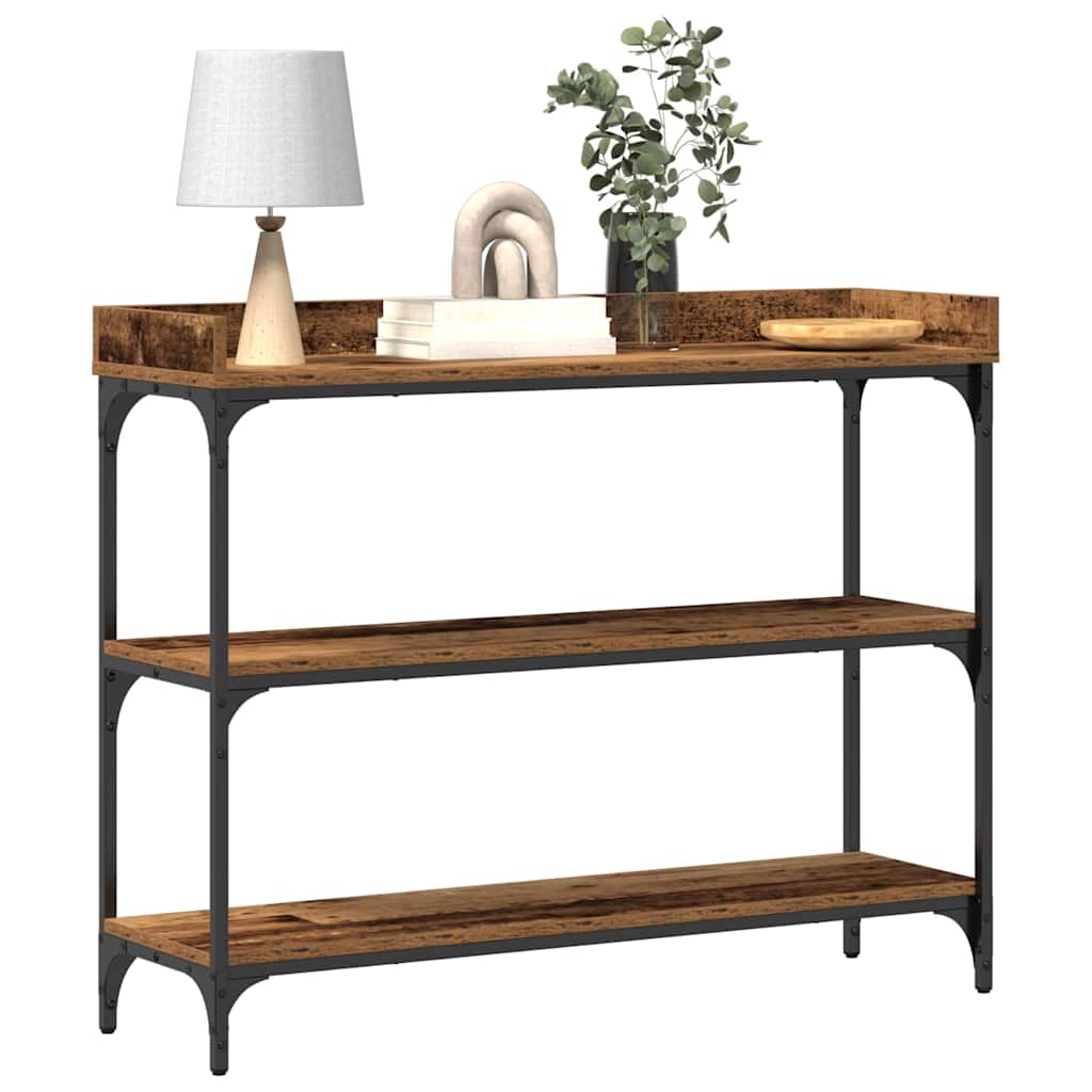 Console Table with Shelf with Storage Old wood 100 x 30 x 80 cm