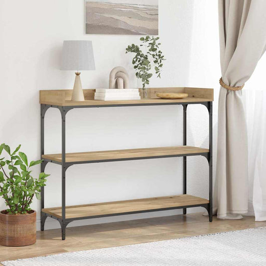 Console Table with Shelf Artisan oak 100 x 30 x 80 cm