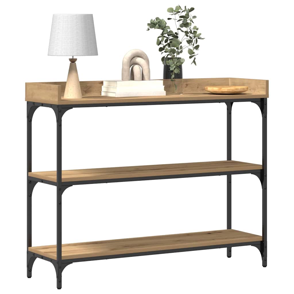 Console Table with Shelf Artisan oak 100 x 30 x 80 cm