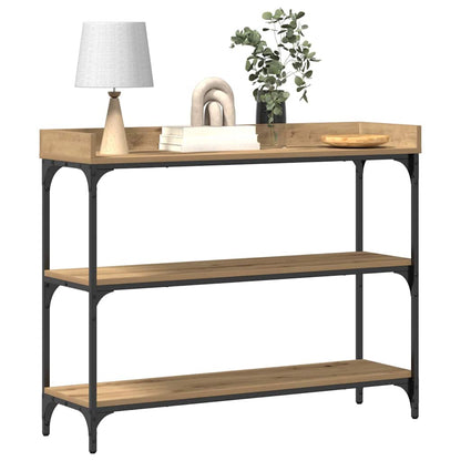 Console Table with Shelf Artisan oak 100 x 30 x 80 cm