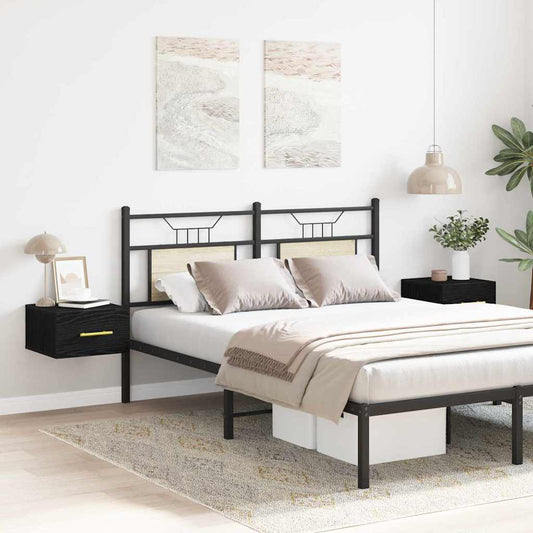 Bedside Cabinet 2 pcs Black oak 35 x 35 x 20 cm Engineered Wood