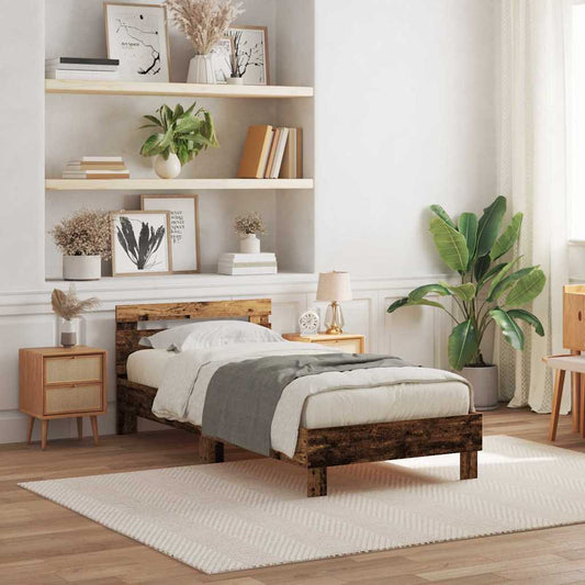 Bed Frame Old wood 90 x 200 cm Engineered wood