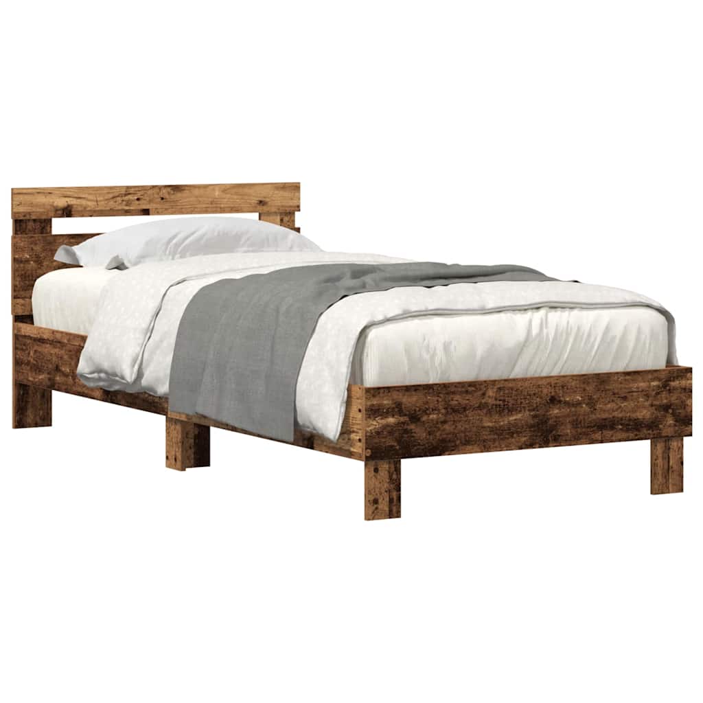 Bed Frame Old wood 90 x 190 cm Engineered wood