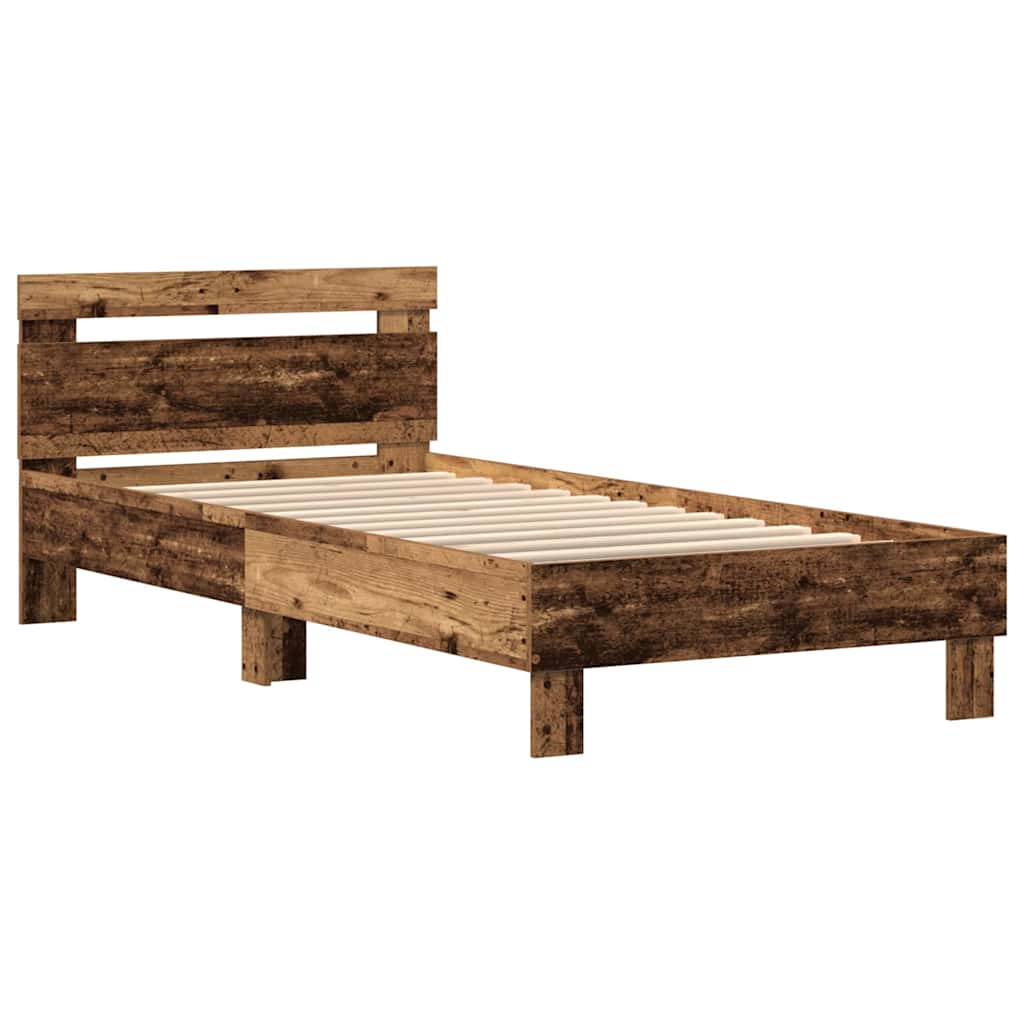 Bed Frame Old wood 75 x 190 cm Engineered wood