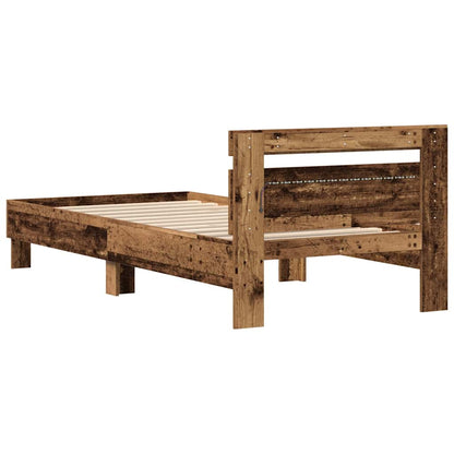 Bed Frame Old wood 75 x 190 cm Engineered wood
